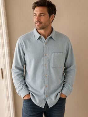 Madewell Mens Medium Perfect Fit Blue Flannel Shirt Cotton NWT